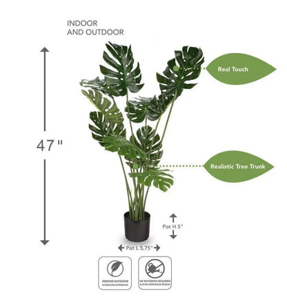 Artificial 47 in. Monstera Indoor and Outdoor Plants