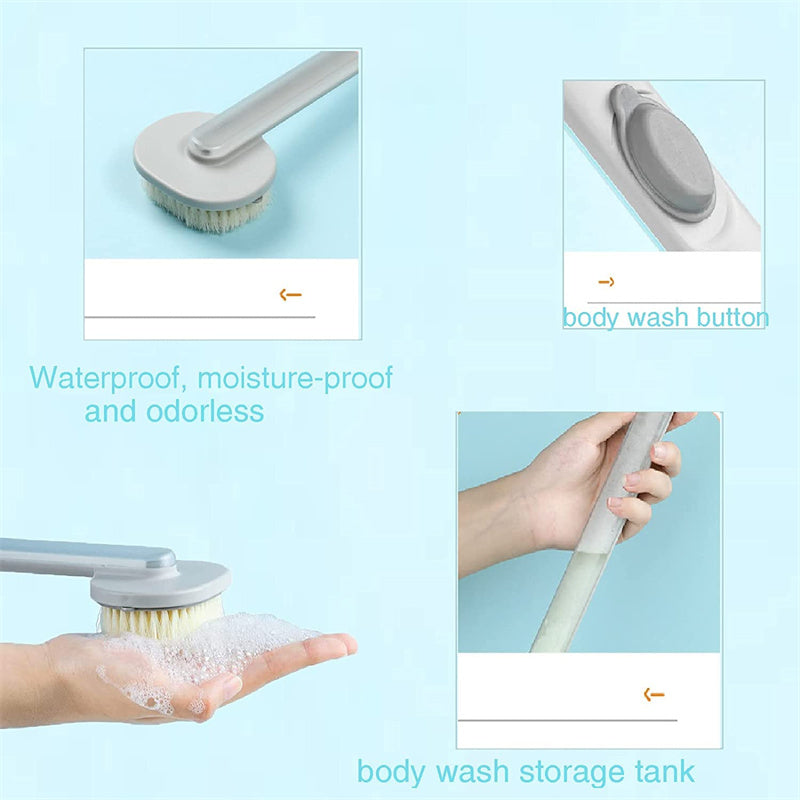 Shower brush set displayed in bathroom