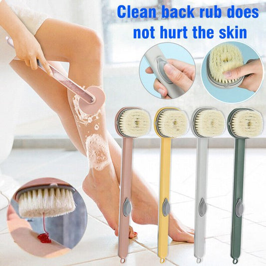 Close up of shower brush bristles for back scrubbing