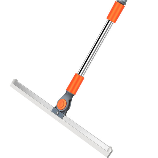 Silicone magic broom with telescopic rod and orange handle