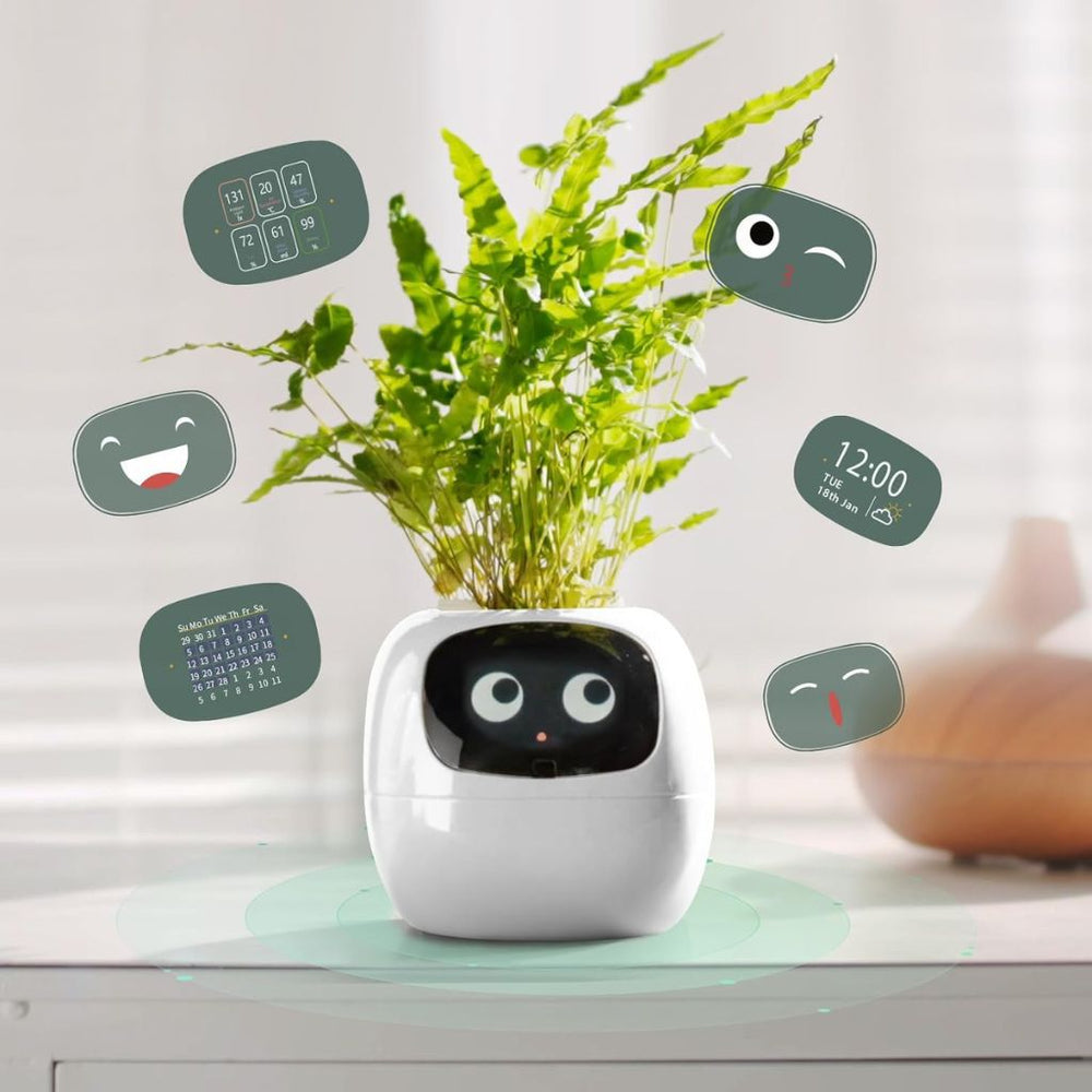 Ivy Smart Planter Endless Fun Over 49 Rich Expressions 7 Smart Sensors And AI Chips Make Raising Plants Easy And Fun