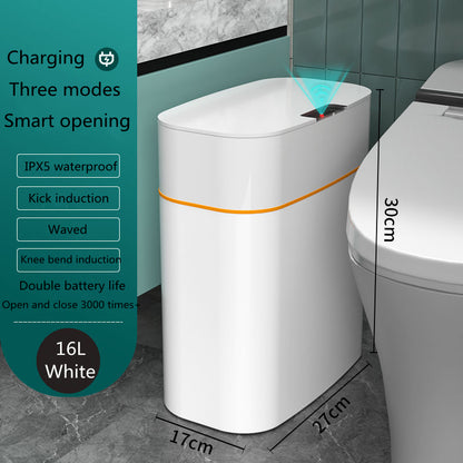 Smart touchless trash can Type C charging port close up