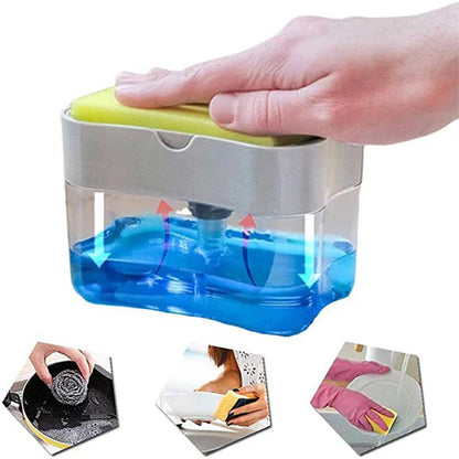 Yellow kitchen sponge scrubber close up