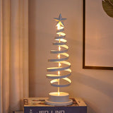 Spiral gold LED Christmas tree modeling lamp close up detail