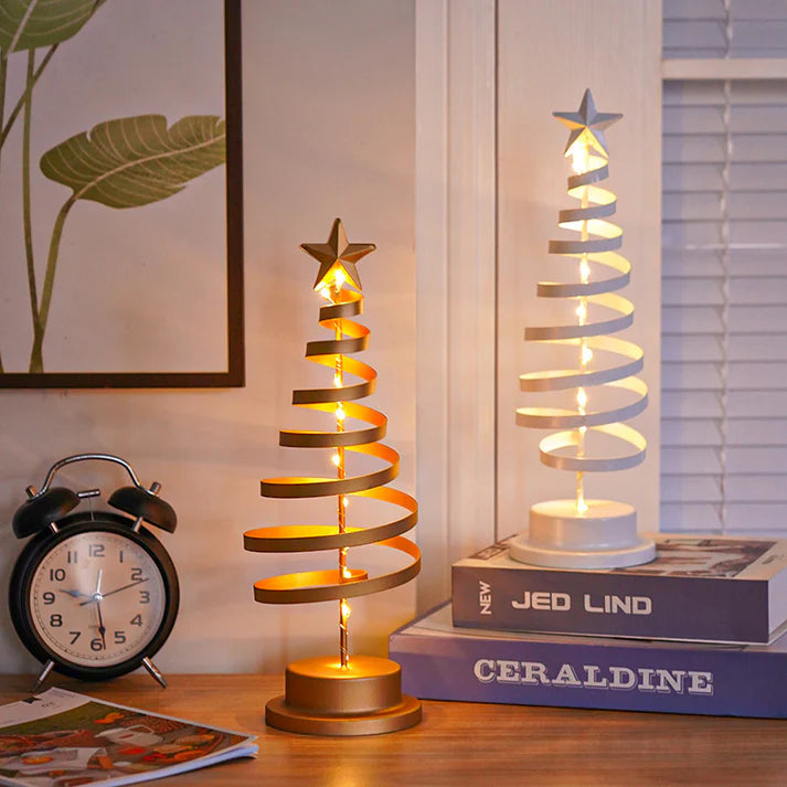 Spiral white LED Christmas tree ambience light home decoration