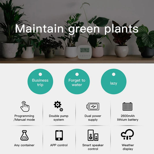 Splendas automatic irrigation device features including weather and humidity display