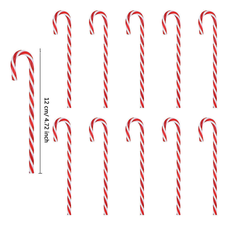 Splendas Christmas candy cane tree decoration pendant set of 10 acrylic ornaments display
