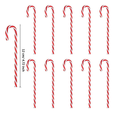 Splendas Christmas candy cane tree decoration pendant set of 10 acrylic ornaments display