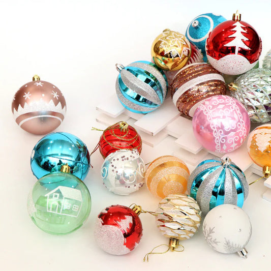 Splendas shiny gold silver and white Christmas tree ball ornaments in decorative basket