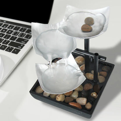 Side angle full view of Splendas indoor flowing water fountain tabletop ornament