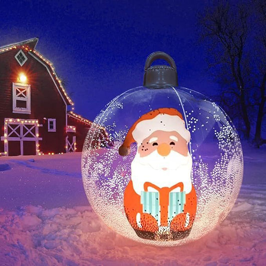 Splendas inflatable Christmas ball hanging decoration with snowman LED light display