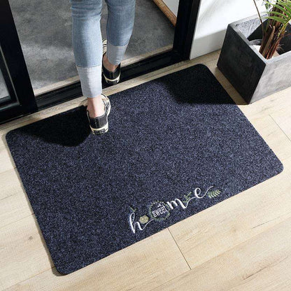 Splendas non slip entrance door floor mat in dark gray color lifestyle display