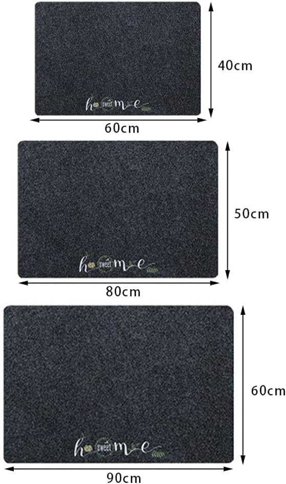 Splendas non slip entrance door floor mat size comparison 40x60 50x80 60x90cm display