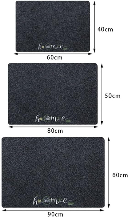 Splendas non slip entrance door floor mat size comparison 40x60 50x80 60x90cm display