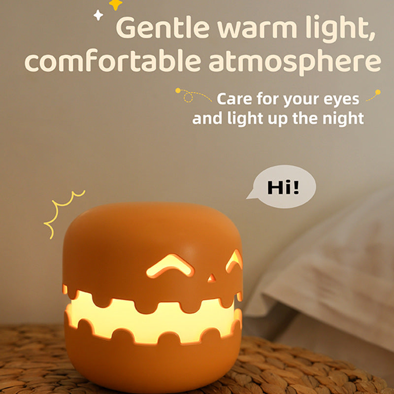 Splendas pumpkin lamp Halloween bedside night light in white Hi Melon color variant