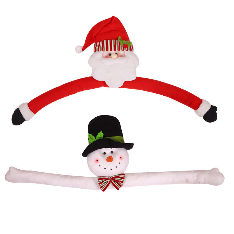 Close up detail of Splendas Santa Claus brushed cloth Christmas tree topper figurine