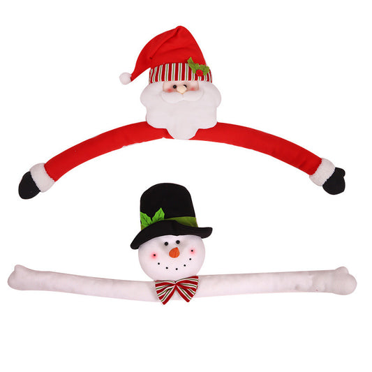 Close up detail of Splendas Santa Claus brushed cloth Christmas tree topper figurine
