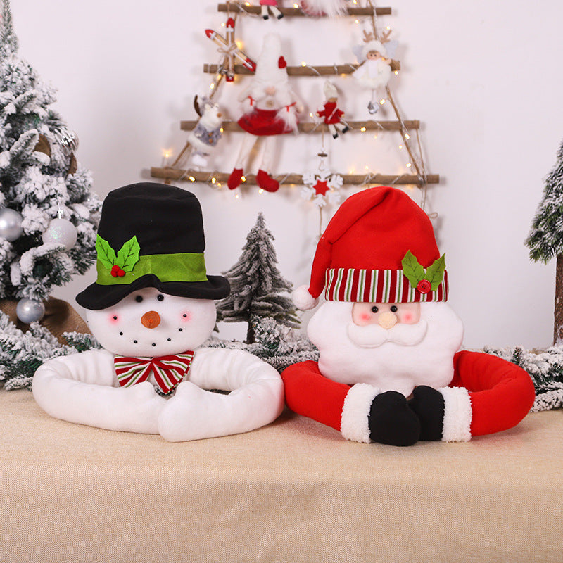 Splendas Santa Claus and snowman Christmas tree topper figurine both variants side by side