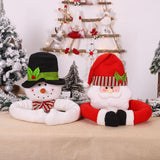 Splendas Santa Claus and snowman Christmas tree topper figurine both variants side by side