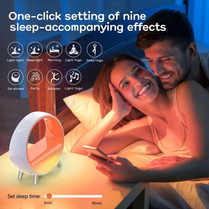 Splendas 6 in 1 smart alarm clock with wireless phone charging pad display