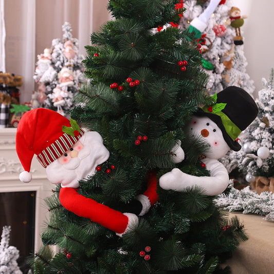 Splendas snowman plush Christmas tree topper figurine ornament display