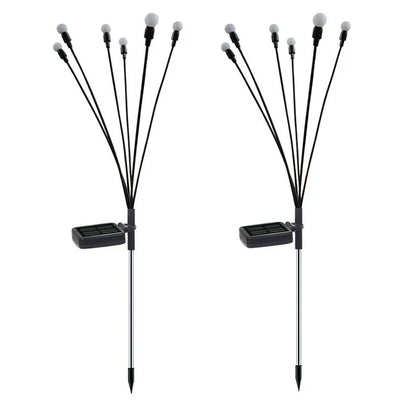 Splendas solar firefly garden stake light single unit stainless steel tube view