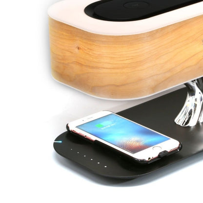 Splendas creative tree light table lamp with wireless phone charging pad display