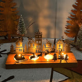 Splendas wrought iron Christmas candle holder with lit candles festive display