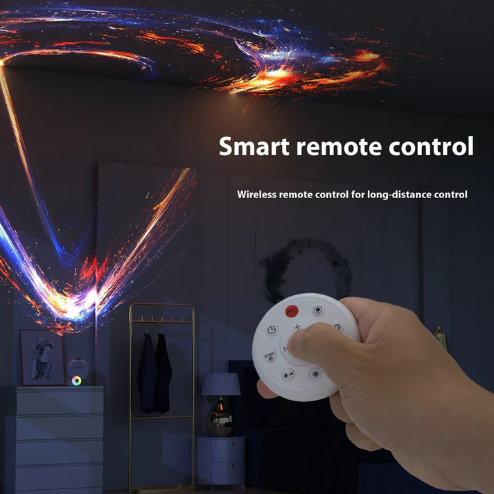 Star light galaxy projector white remote control type product shot