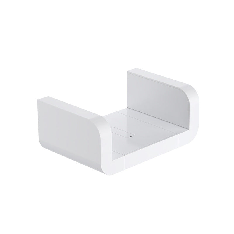 Suction cup bathroom shelf organizer in white