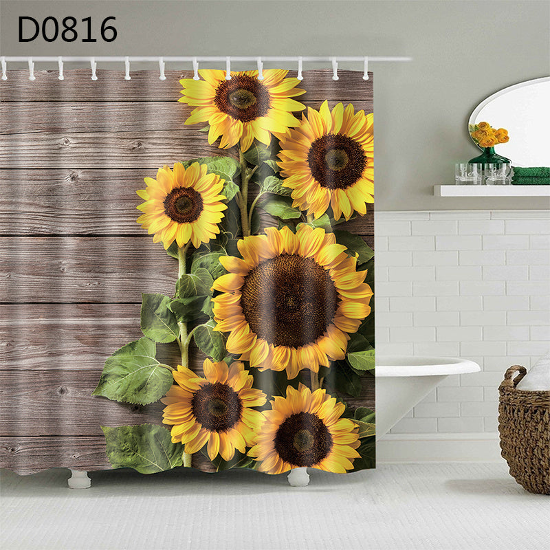 Narrow 35x71 inch thick shower curtain hanging cleanly in a compact shower stall
