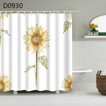 Wide 65x71 inch thick waterproof curtain covering a large walk-in shower enclosure
