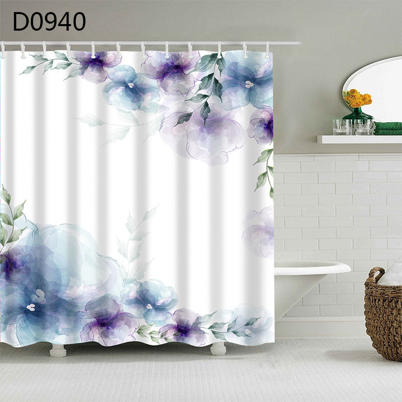 Thick waterproof shower curtain used as a standalone curtain without a liner on a single rod
