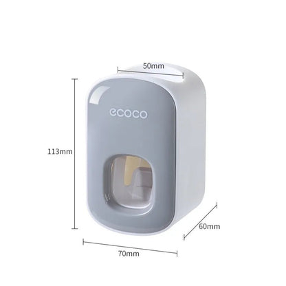 Automatic toothpaste dispenser in grey color