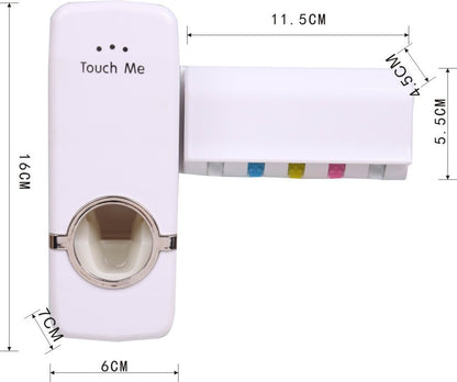 Toothpaste dispenser installation and mounting view