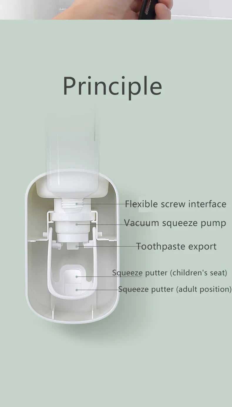 Automatic toothpaste dispenser suitable for kids and adults