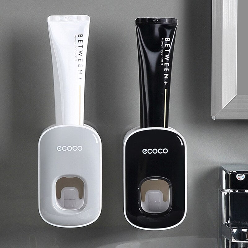 Toothpaste dispenser holder with triple cup set
