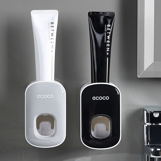 Toothpaste dispenser holder with triple cup set