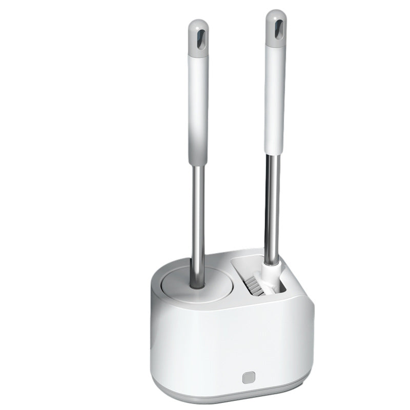 TPR toilet brush set floor type in white