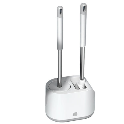 TPR toilet brush set floor type in white