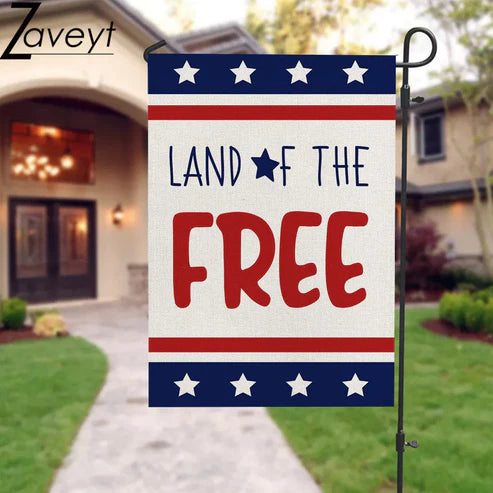 USA flag garden decoration land of the free design outdoor display