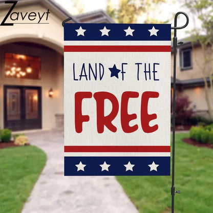 USA flag garden decoration land of the free design outdoor display