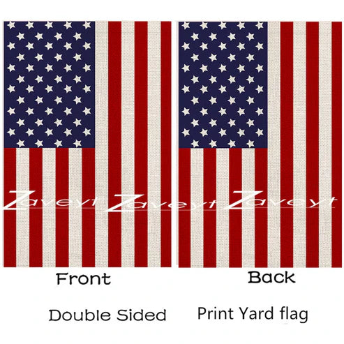 USA flag garden decoration 30x45cm size comparison display