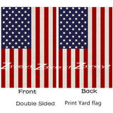 USA flag garden decoration 30x45cm size comparison display
