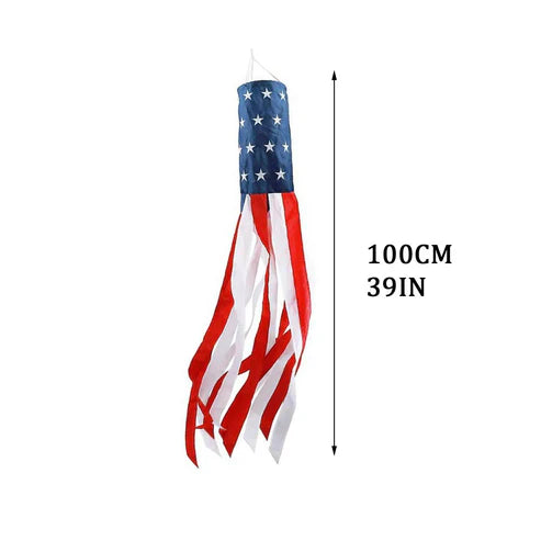 USA flag windsock outdoor decoration 100cm product view display