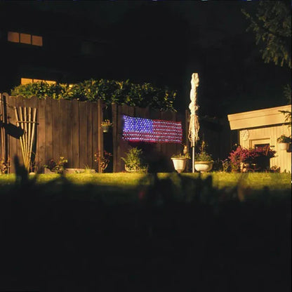 USA LED flag string light 420 LED hung on balcony outdoor night display