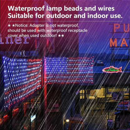 USA LED flag string light 420 LED bedroom window indoor display