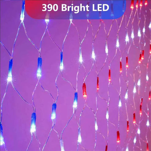 USA LED flag string light 420 LED product specifications display
