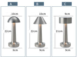 USB LED table lamp model C space silver size comparison