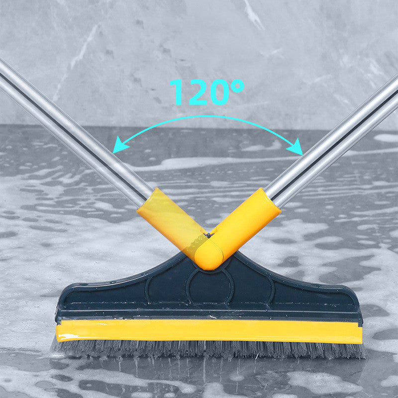 V broom wiping water off floor with yellow head